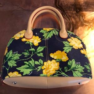 Tignanello Cross Body Purse in Yellow Roses